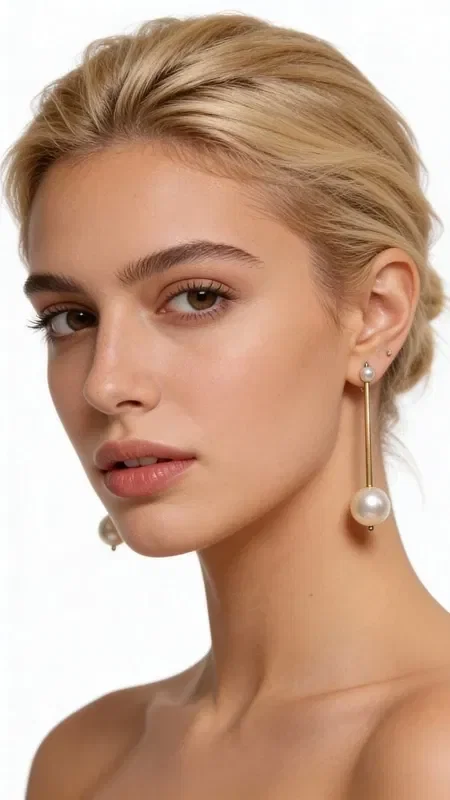 Discover the magic of large statement dangle earrings with double pearl, a piece of jewelry that combines classic beauty with a modern aesthetic. These unique handmade earrings, designed by Greek Jewelry Designer Aikaterini Chalkiadaki, are the perfect choice for the woman who wants to stand out.

The linear design in gold-toned brass creates an elegant movement that complements the natural luster of the pearls. One end features a small pearl that adds delicacy, while the opposite end showcases a larger pearl that adds weight and elegance. This combination creates a balanced design that moves gently with every motion.

These long earrings are ideal for special occasions, weddings, formal events, and for elevating your everyday look. The quality of the brass ensures durability and lasting color.