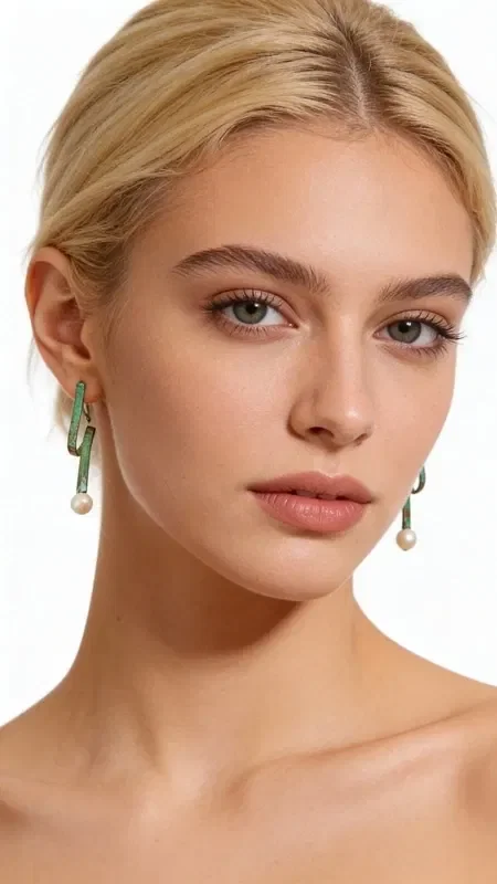 Discover the magic of handmade earrings that combine the ancient art of copper with the natural beauty of pearls. These striking stud earrings from the collection of Greek Jewelry Designer Aikaterini Chalkiadaki feature a unique geometric design reminiscent of tree branches, with the exceptional green patina creating a vintage character.

Each earring features a refined color combination where the green patina highlights the natural warmth of the copper, while the white pearl adds elegance and brightness. The asymmetrical linear design creates movement and dynamism, making them ideal for the modern woman seeking unique jewelry. Clean gently with a dry cloth. Avoid contact with perfumes and creams.