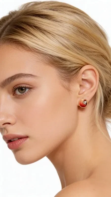 Discover the perfect balance between modern aesthetics and natural beauty with these unique salmon pyrite stud earrings. Designed by Greek Jewelry Designer Aikaterini Chalkiadaki, these striking pieces combine the warm hue of coral with the golden reflections of pyrite.

Each earring is handcrafted from high-quality brass, offering durability and a lustrous finish. The natural pyrite at the center of each design creates a mesmerizing contrast with the salmon color, while its metallic shimmer adds a luxurious touch to your overall look.

The elegant stud design makes them ideal for everyday wear, while also adding a touch of sophisticated style to any look. These earrings pair perfectly with autumn and winter outfits, as well as boho chic ensembles.